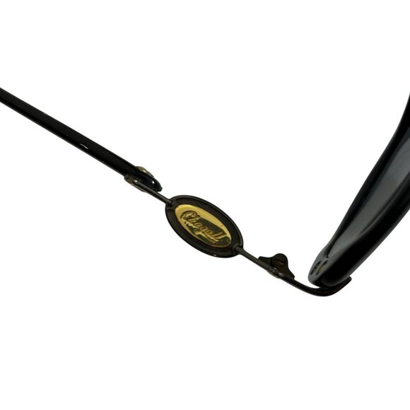 Vintage Chagall Tura Italian Sunglasses Black Gold G580 53-19-135 - Picture 3 of 5